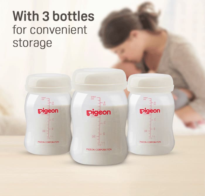 Pigeon breastmilk storage store bottles